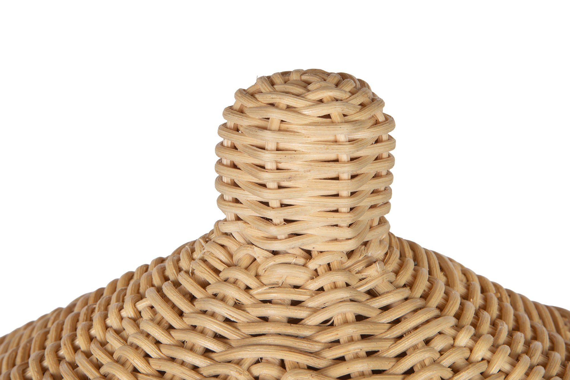 Noor Round Wicker Hamper Laundry  Storage Basket with Liner, Natural