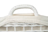 Rolling Wicker Laundry Basket and Hamper with Cotton Liner and Stand