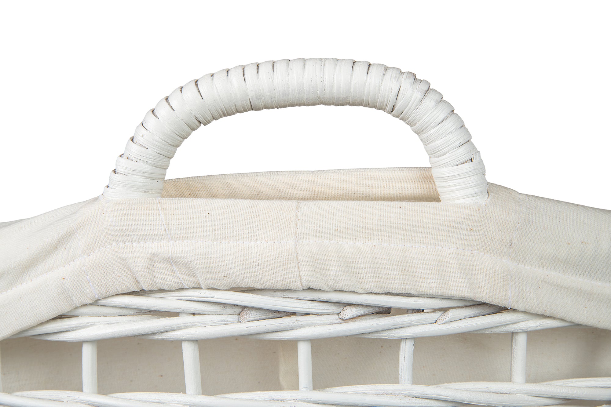 Rolling Wicker Laundry Basket and Hamper with Fabric Liner and Stand