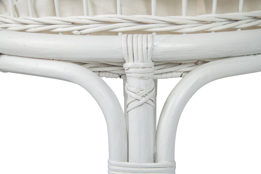 Rolling Wicker Laundry Basket and Hamper with Cotton Liner and Stand