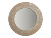 Round Capiz Seashell Sunray Wall Mirror, Pearlescent White