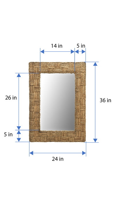 Rectangular Checquered Wall Mirror