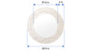 Round Capiz Seashell Sunray Wall Mirror, Pearlescent White