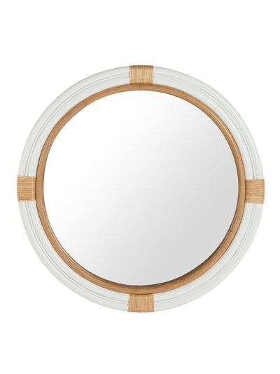 Nautical Decorative Wall Mirror in Rattan