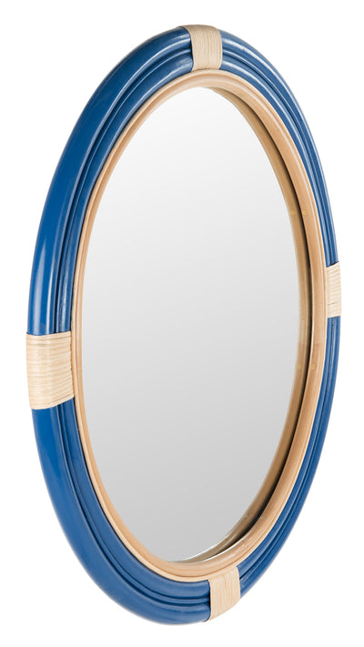 Nautical Decorative Wall Mirror in Rattan