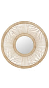 Rattan Spoke Wheel Mirror, Natural