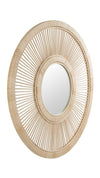 Rattan Spoke Wheel Mirror, Natural