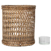 Cabo Hurricane Rattan Candle Holders, Natural