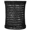 Cabo Hurricane Decorative Rattan Candle Holders, Black