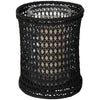 Cabo Hurricane Decorative Rattan Candle Holders, Black