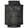 Cabo Decorative Rattan Candle Hurricane Lanterns, Black