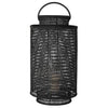 Cabo Decorative Rattan Candle Hurricane Lanterns, Black