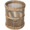 Baja Hurricane Rattan Candle Holders, Natural