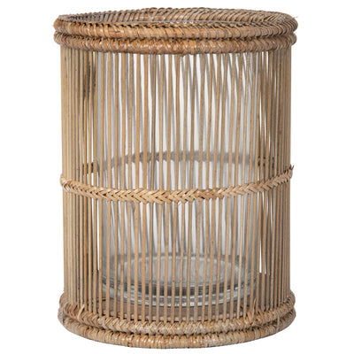 Baja Hurricane Rattan Candle Holders, Natural