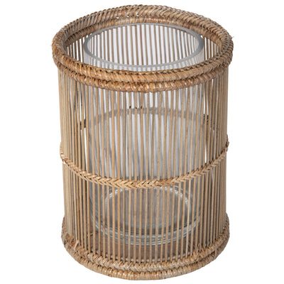 Baja Hurricane Rattan Candle Holders, Natural