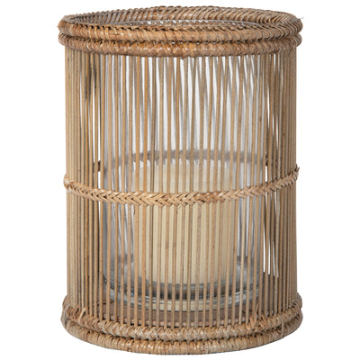 Baja Hurricane Rattan Candle Holders, Natural