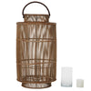 Baja Decorative Rattan Candle Hurricane Lanterns, Natural