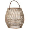 Baja Tulip Decorative Rattan Hurricane Lanterns, Natural