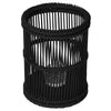 Baja Hurricane Decorative Rattan Candle Holders, Black