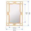 Rectangular Rattan Decorative Chippendale Wall Mirror