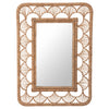 Rectangular Illusion Seagrass Rope Mirror, 24X36