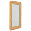 Rectangular Braided Wicker Decorative Wall Mirror, 24 x 36 Inch, Natural