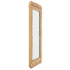 Rectangular Braided Wicker Decorative Wall Mirror, 24 x 36 Inch, Natural