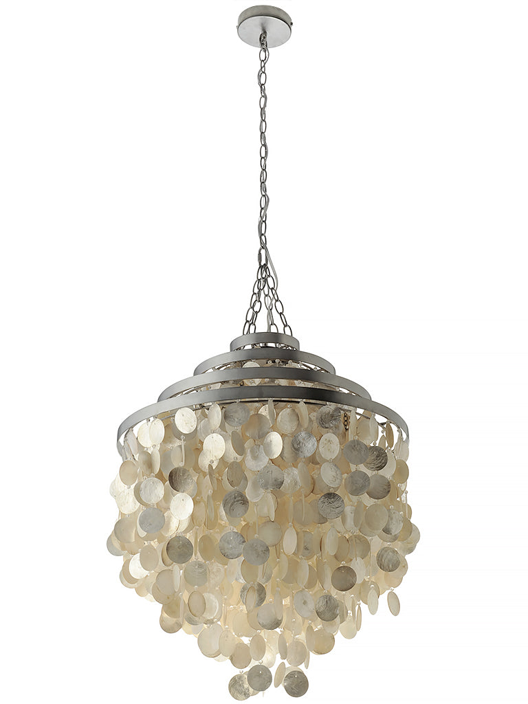 Kouboo Round Chandelier With Round Capiz 