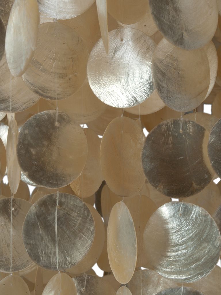 KURASHI MADE DOME LOOK ALUMINUM 2個セット Round King Size Chandelier with Round Capiz