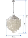 Kouboo Round Chandelier With Round Capiz 