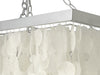 Rectangular Champagne Capiz Seashell Rain Drop Pendant Lamp