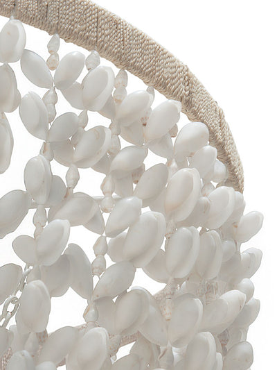 Inverted Pendant Lamp in Bubble Seashell, White