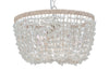 Inverted Pendant Lamp in Bubble Seashell, White