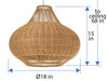 Wicker Pear-Shaped Pendant Lamp