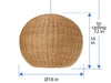 Wicker Ball Pendant Lamp