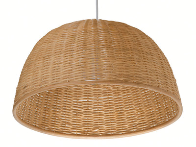 Wicker Dome Pendant Lamp