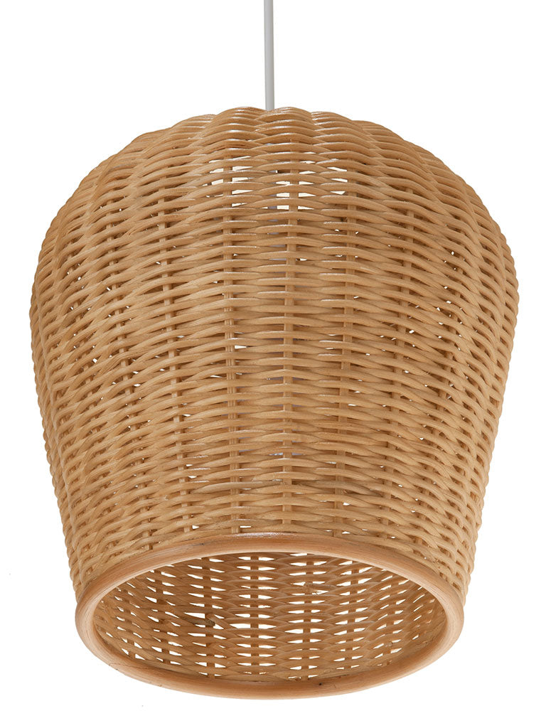 Wicker Pod Pendant Lamp, Natural