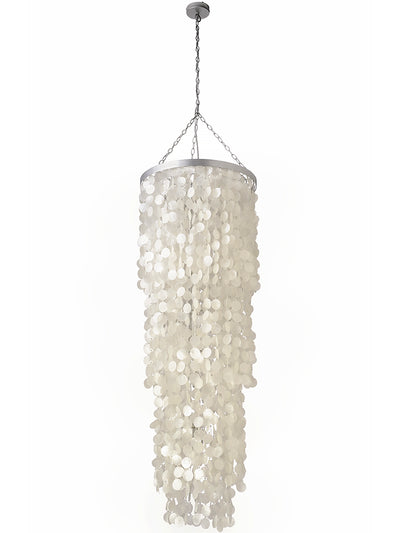 Round King Size Chandelier with Round Capiz