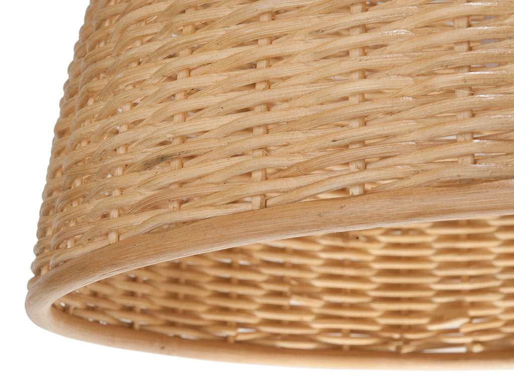 Wicker Bell Pendant Lamp, Natural Brown