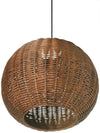 Wicker Ball Pendant Lamp