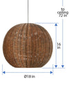 Wicker Ball Pendant Lamp