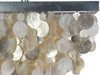 Rectangular Capiz Seashell Rain Drop Pendant Lamp