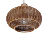 Wicker Pear-Shaped Pendant Lamp