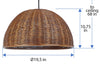 Wicker Dome Pendant Lamp