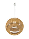 Open Weave Wicker Ball Pendant Lamp, Natural