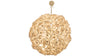 Wood Bead Ball Pendant Lamp, Diameter 24 Inches