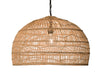 Luhu Open Weave Cane Rib Dome Pendant Lamp, Natural