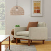 Open Weave Cane Rib Dome Pendant Lamp, Natural