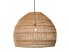 Open Weave Cane Rib Bell Pendant Lamp, Extra Large, Natural