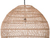 Luhu Open Weave Cane Rib Bell Pendant Lamp, Extra Large, Natural